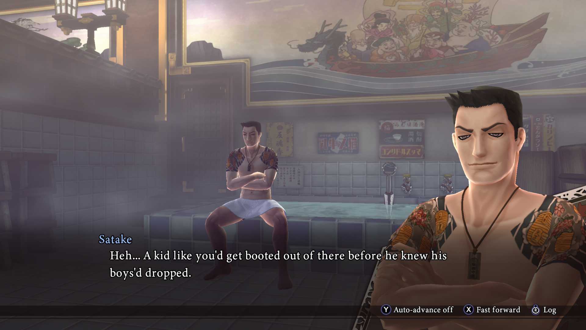 Satake converses with Raidou in Raidou Remastered: The Mystery of the Soulless Army