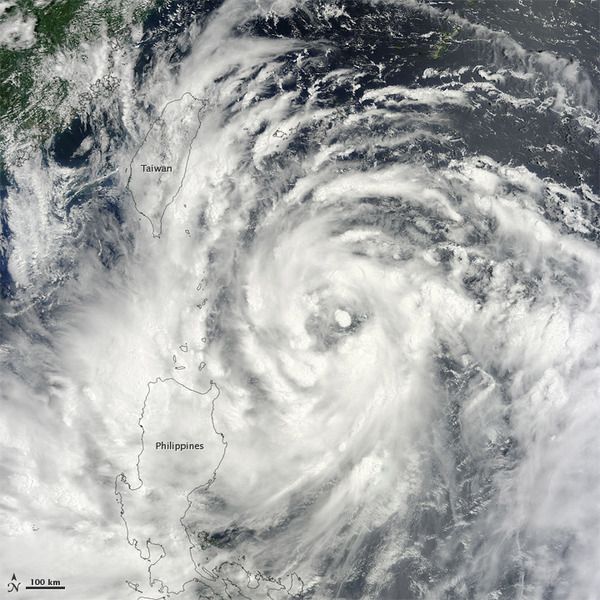 Typhoon Saola seen by satellite