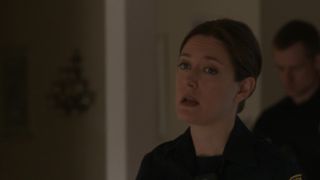 Zoe Perry looking upset in NCIS