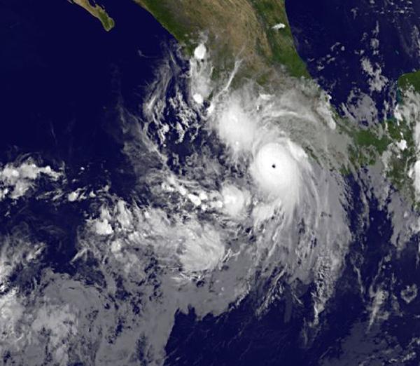 The GOES-11 satellite captured this infrared image of major hurricane Hilary on Friday, Sept. 22 at 2 a.m. EDT. Notice that Hilary's eye is clearly visible.
