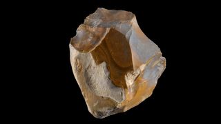 1.5 million year old flint cutting tool found in Ubeidiya