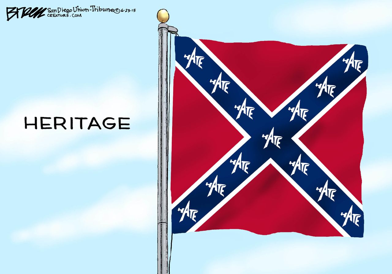 Editorial cartoon U.S. Confederate Flag