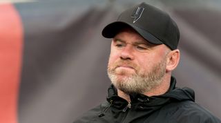 FOXBOROUGH, MA - JULY 15: Coach Wayne Rooney of D.C. United before a game between D.C. United and New England Revolution at Gillette Stadium on July 15, 2023 in Foxborough, Massachusetts. (Photo by Andrew Katsampes/ISI Photos/Getty Images).