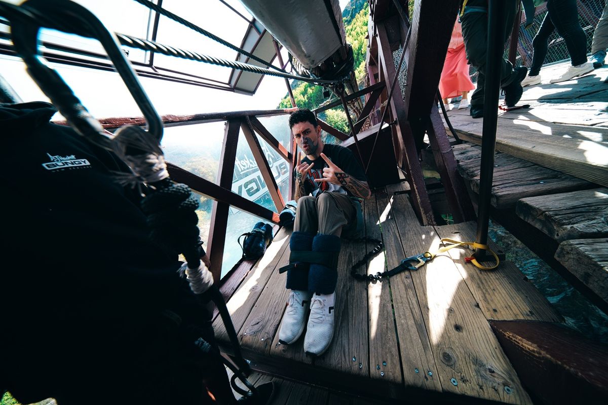 Alien Weaponry go bungee jumping in New Zealand 2025