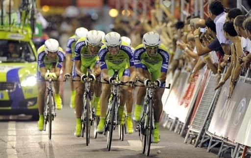 The Liquigas-Doimo team came within 10 seconds of HTC-Columbia's winning time.