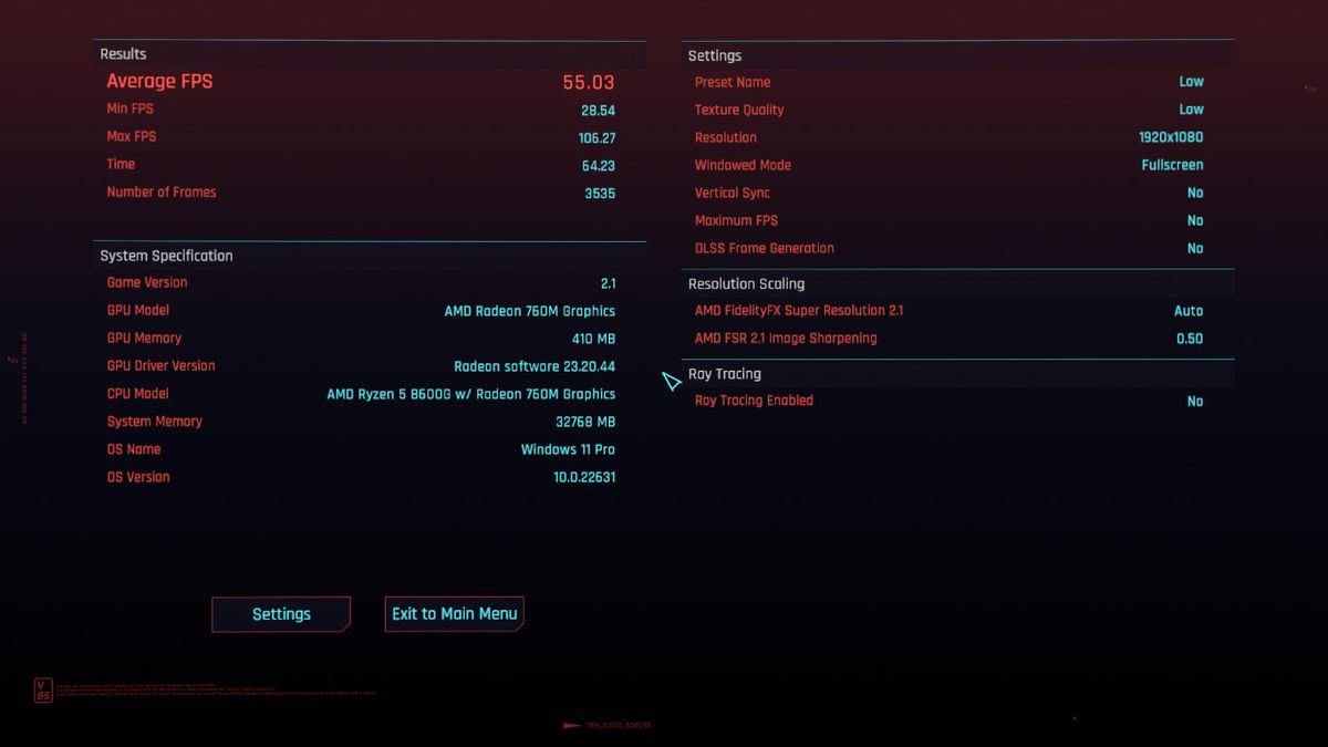 AMD Ryzen 5 8600G benchmark result