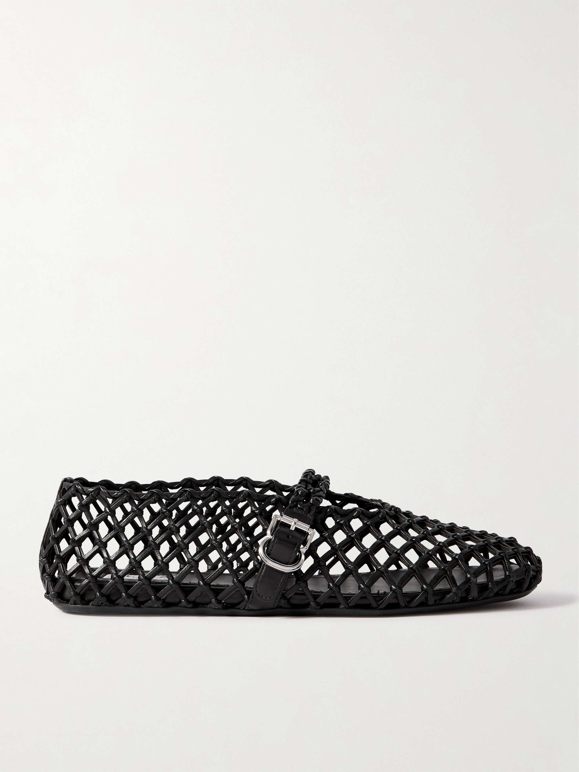 Woven Leather Ballet Flats
