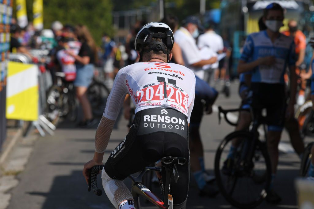 CHAMPAGNOLE FRANCE SEPTEMBER 18 Start Marc Hirschi of Switzerland and Team Sunweb Detail view during 107th Tour de France 2020 Stage 19 a 1665km stage from Bourg en Bresse to Champagnole 547m TDF2020 LeTour on September 18 2020 in Champagnole France Photo by Tim de WaeleGetty Images