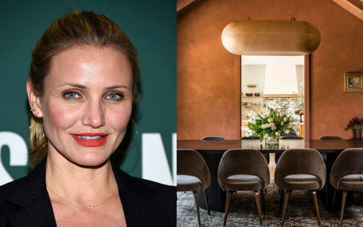 Cameron Diaz’s dining room features a trendy color idea