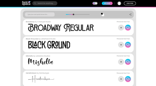 A screenshot from FontSpace, one of the best places to download free fonts