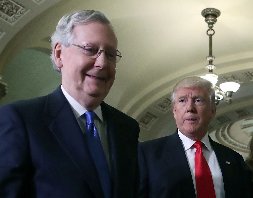 Mitch McConnell and Donald Trump