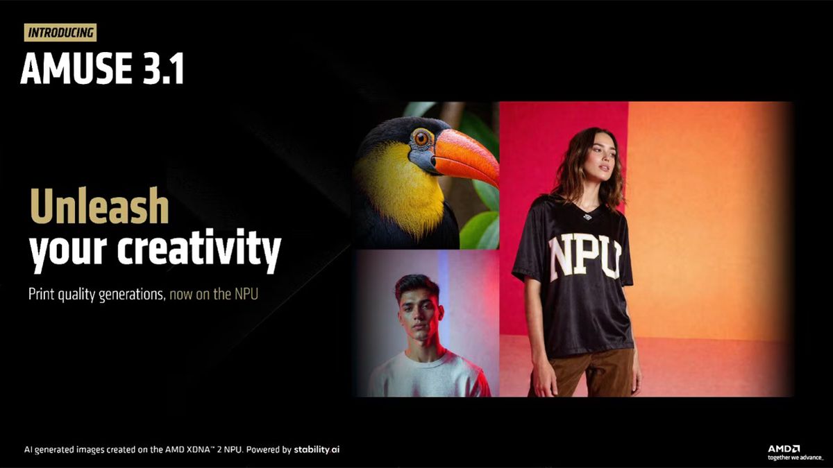 AMD unveils industry-first Stable Diffusion 3.0 Medium AI model generator tailored for XDNA 2 NPUs — designed to run locally on Ryzen AI laptops