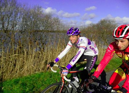 Helen Wyman and Ian Field train in France prior to the penultimate World Cup.