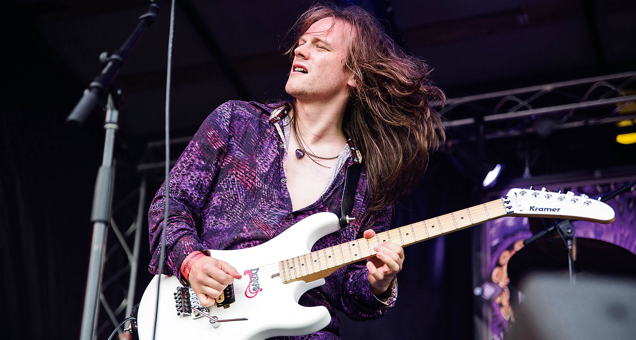 Jacob Deraps shreds on his Kramer S-style