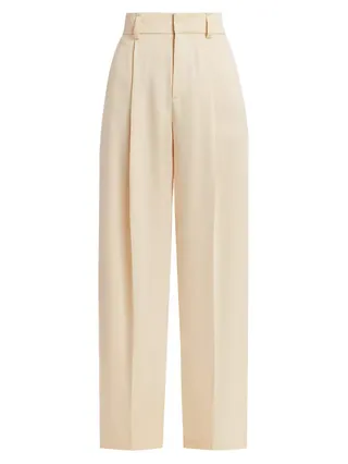 Satin Wide-Leg Trousers