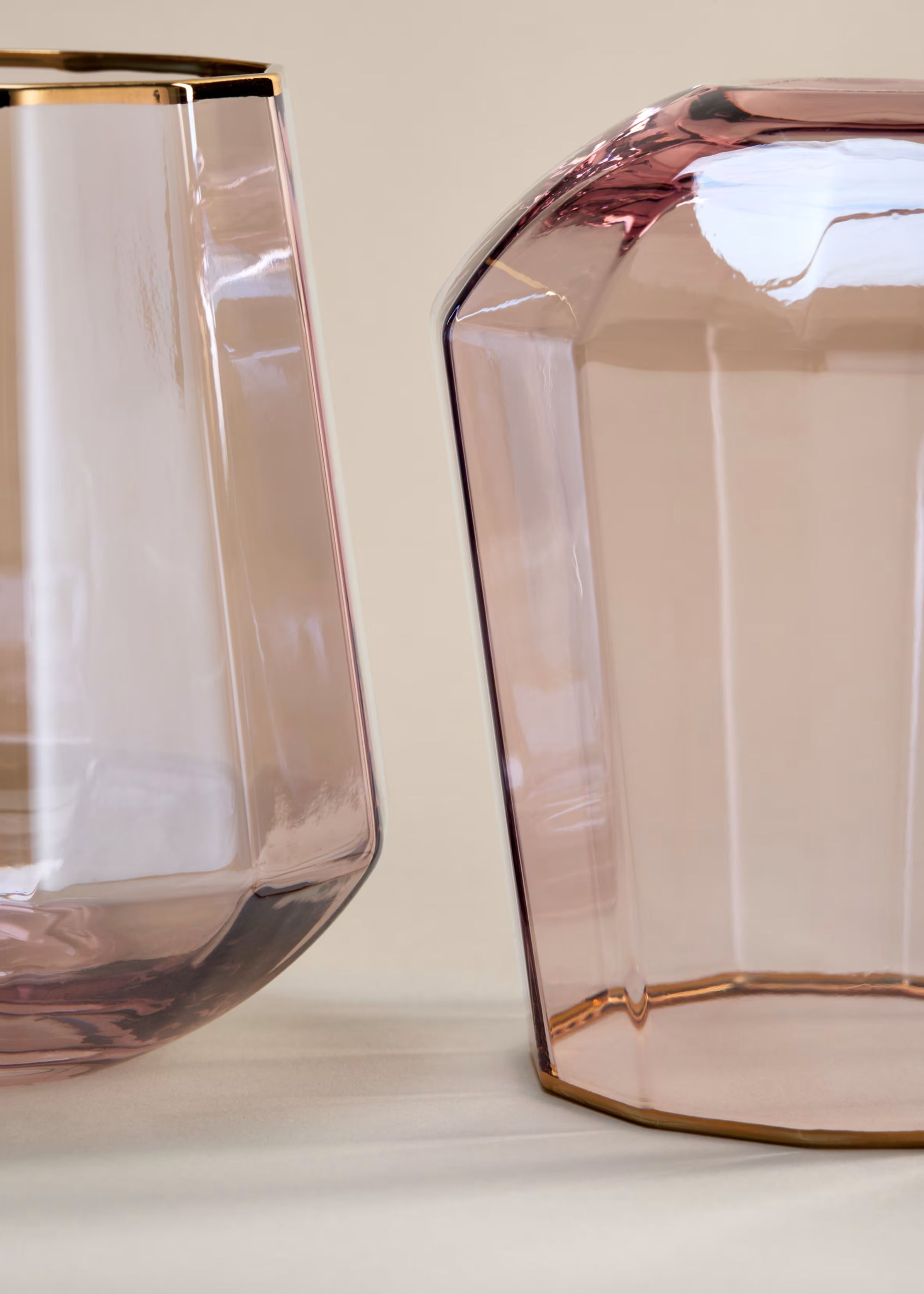 a close up shot of 2 Pearlescent Lustre Tumblers