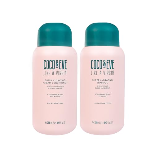 Coco 
Eve Like a Virgin Shampoo 
Conditioner Bundle Kit - Natural, Sulfate Free Hair Care With Argan Oil, Coconut and Avocado Oil | for Dry Damaged, Color Treated Hair | Anti Frizz