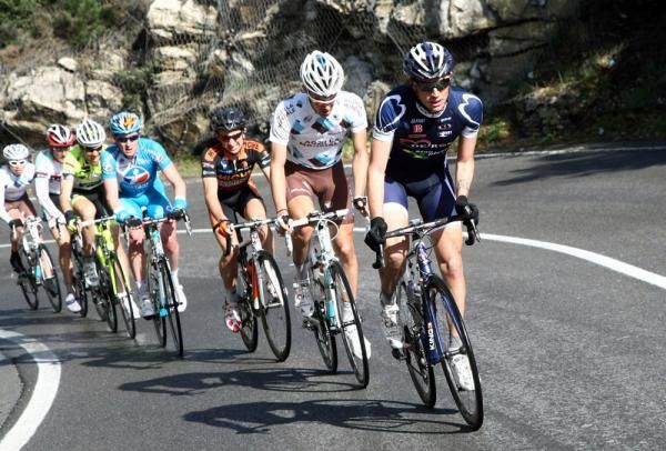 Damiano Caruso (De Rosa-Stac Plastic) leads the peloton