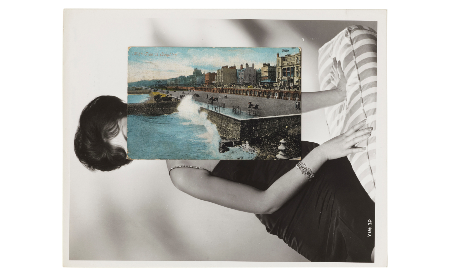 Siren Song VII, 2011, by John Stezaker, who uses old film stills, postcards and Hollywoodfan magazines to construct his surreal collages