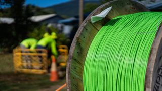 Roll of NBN fibre cabling
