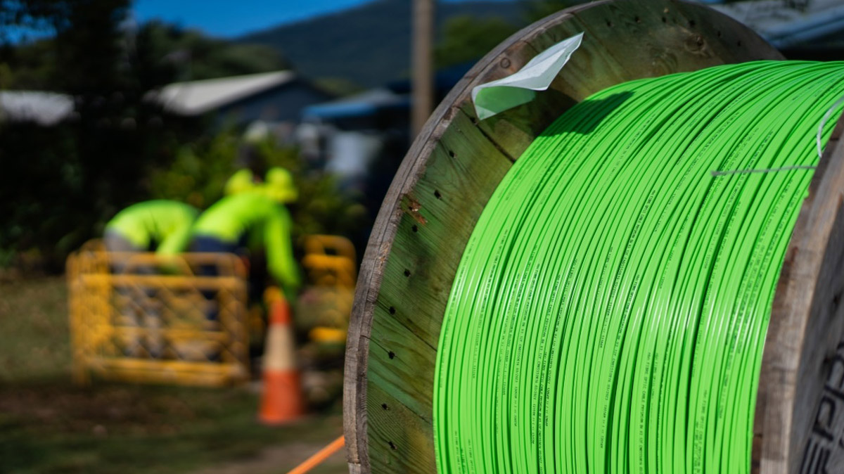 Roll of NBN fibre cabling