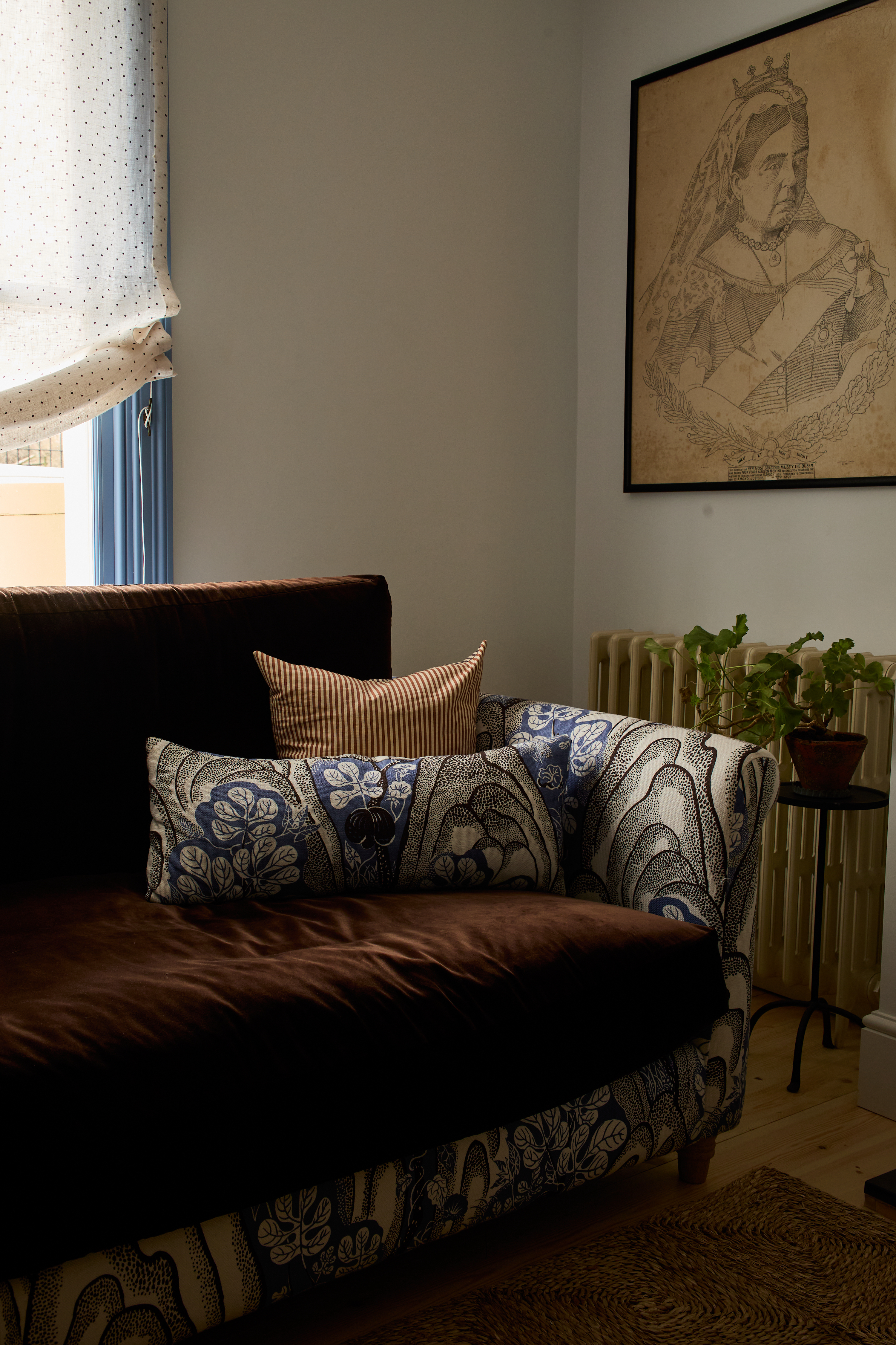 velvet floral sofa