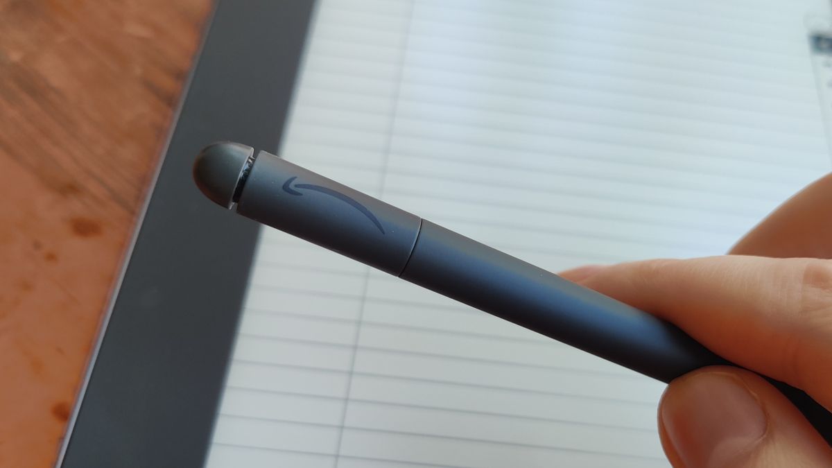 A Kindle Scribe on a table
