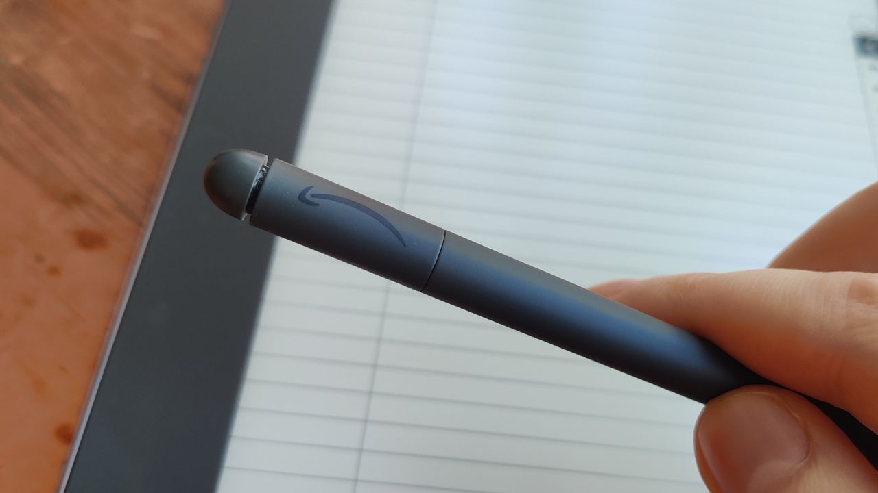 A Kindle Scribe on a table