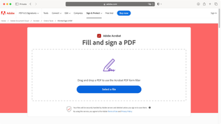 Adobe Fill & Sign PDF form-filler during our review 
