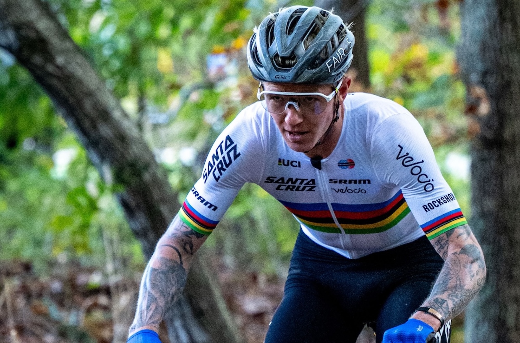 Keegan Swenson competed in the World Champion's jersey last year at Little Sugar MTB