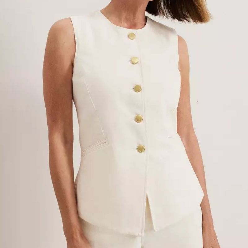 Phase Eight, white waistcoat top