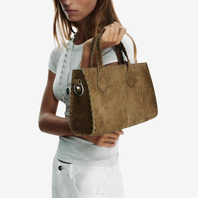 Image of suede bag