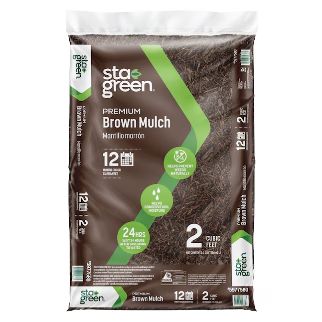 Lowe's brown mulch