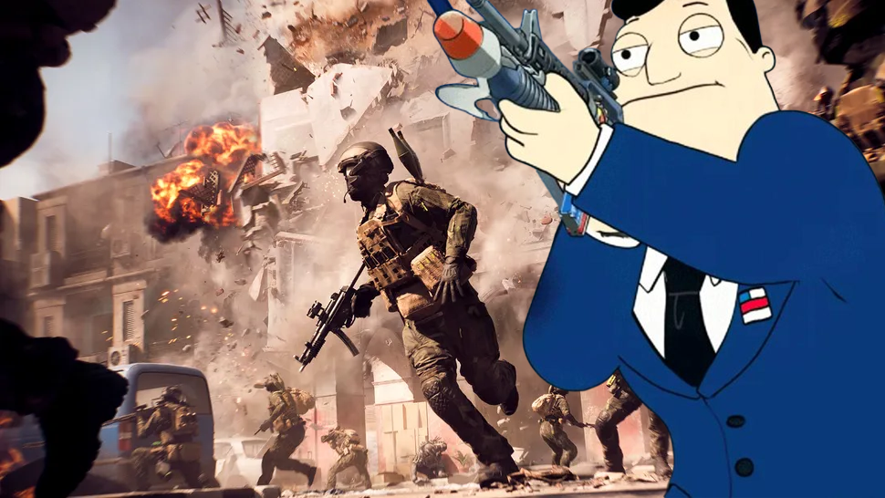 The gritty realism of Battlefield 6 goes head to head with Call of Duty: American Dad skins. 