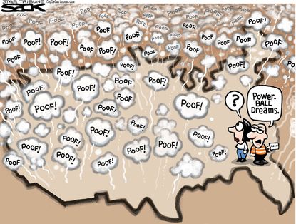Editorial cartoon U.S. Powerball Losers