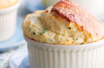 Double Cheese And Chive Souffle 