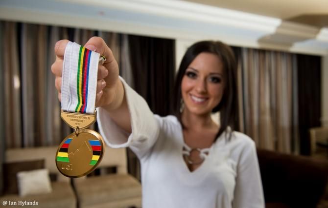 2012 junior downhill world champion Holly Feniak