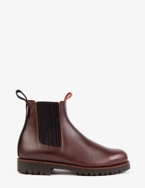 Oscar Wool-Lined Chelsea Boot - Conker/navy