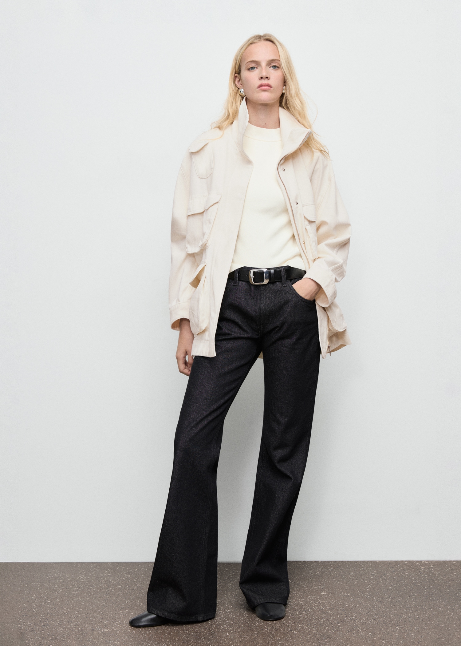 Oversized Denim Barn Jacket With Pockets - Women | Mango Usa