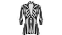 Beyove Women's 3/4 Stretchy Ruched Sleeve Open Front Lightweight Work Office Blazer
RRP: $59.99 now $38.99 (US only)
A black and white 3/4 ruched sleeve blazer available in a variety of colors.  
