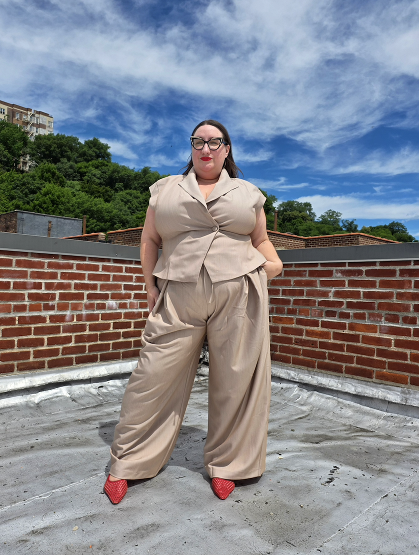 Sarah Chiwaya styles summer plus-size workwear from Eloquii