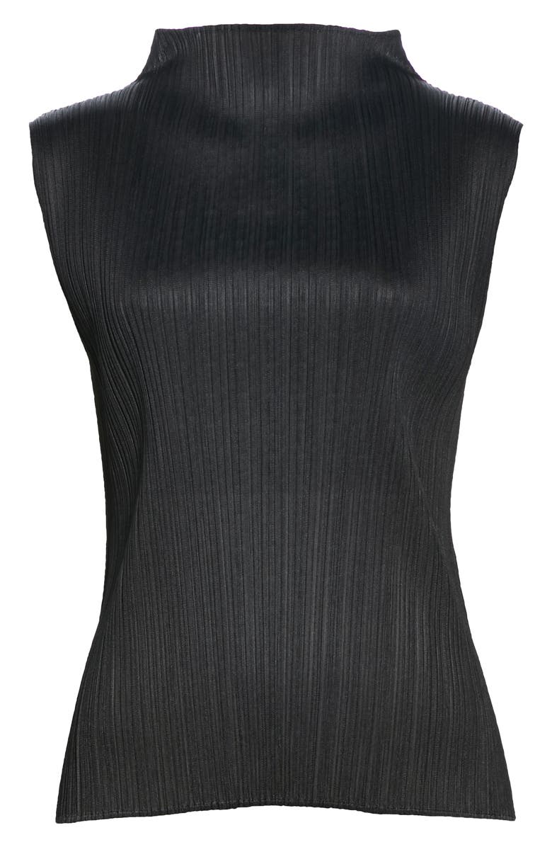 Pleated Funnel Neck Top