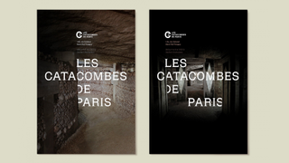 Les Catacombes de Paris typographic poster
