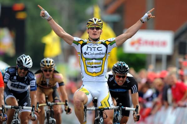Andr&eacute; Greipel (HTC-Columbia) wins stage 2 of the Eneco Tour