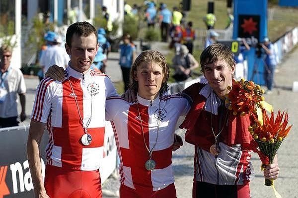 The men's medal winners