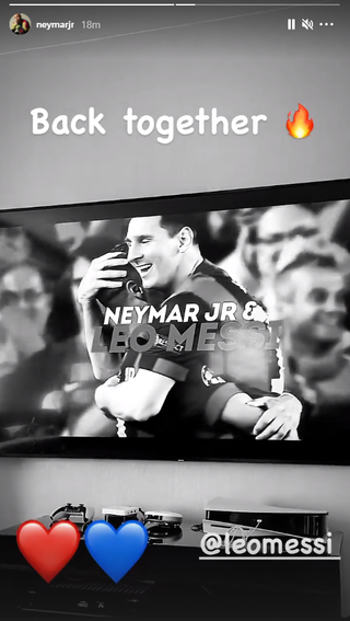 Neymar welcomed Lionel Messi to PSG with a social media tribute (Neymar Jr/Instagram)