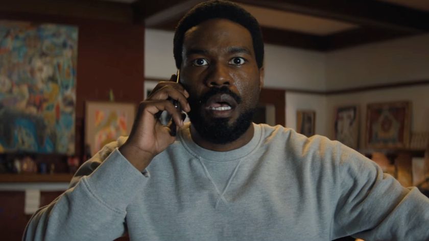 Simon Williams (Yahya Abdul-Mateen II) takes a phone call in Wonder Man.