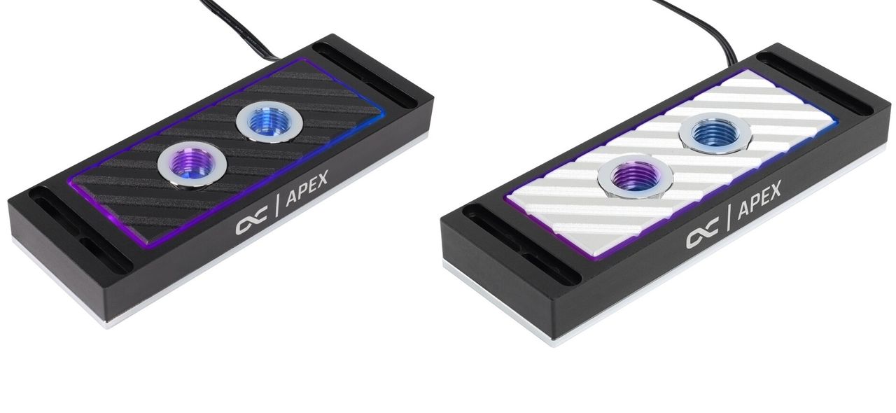 Alphacool APEX X4 RAM cooler with white and black accents