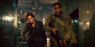 Mathilde Ollivier and Jovan Adepo in Overlord