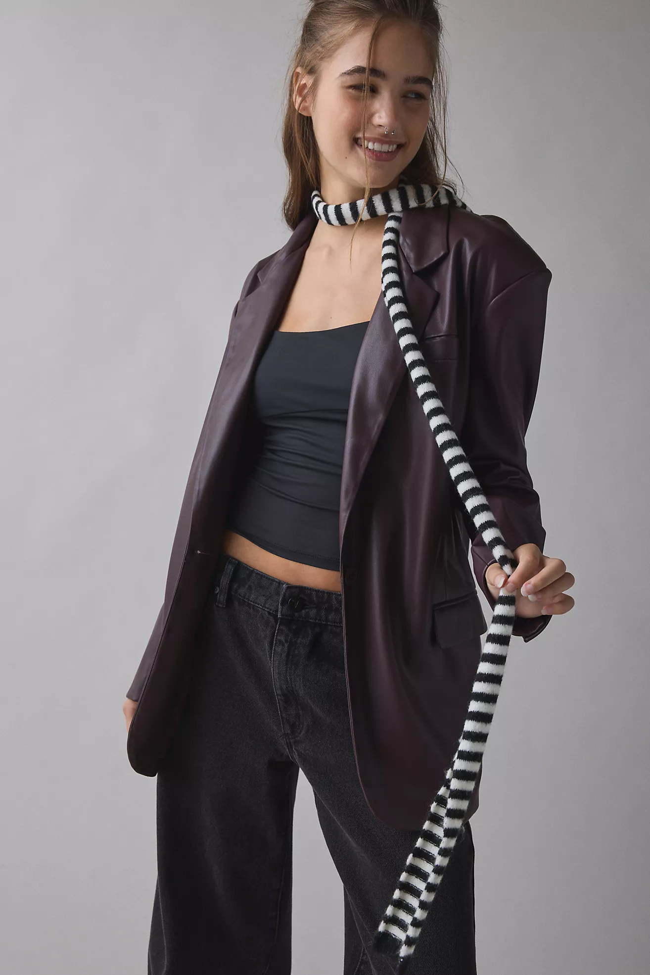 Rachel Stripe Pattern Scarf